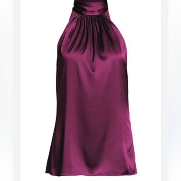 Ramy Brook Women's Lori Silk Halter Top Large - Picture 2 of 12